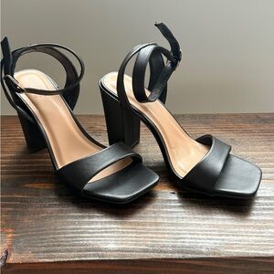 Black Block Heels